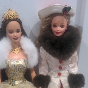 Holiday Teresa Barbie And Hallmark Christmas Barbie Lot